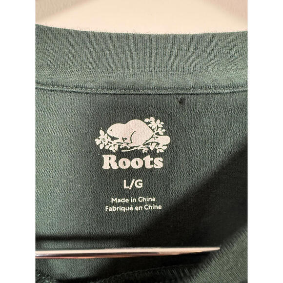 Roots “Gnome & Mushroom” Graphic Long Sleeve Shirt – Forest Green (Size L) - Picture 3 of 4